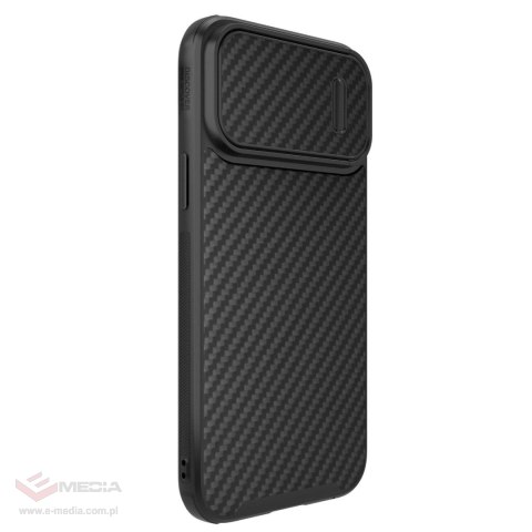 Nillkin Synthetic Fiber S Case etui iPhone 14 Pro z osłoną na aparat czarny