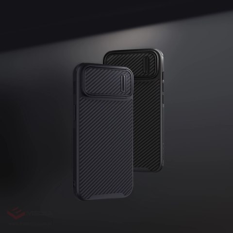 Nillkin Synthetic Fiber S Case etui iPhone 14 Pro z osłoną na aparat czarny