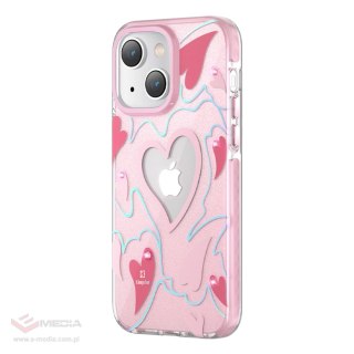 Kingxbar Heart Star Series etui iPhone 14 Plus etui w gwiazdki pink heart