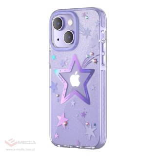 Kingxbar Heart Star Series etui iPhone 14 Plus etui w gwiazdki purple star