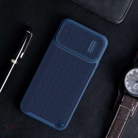 Nillkin Textured S Case etui iPhone 14 Plus pancerny pokrowiec z osłoną na aparat zielony