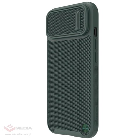 Nillkin Textured S Case etui iPhone 14 Pro Max pancerny pokrowiec z osłoną na aparat ciemnozielone