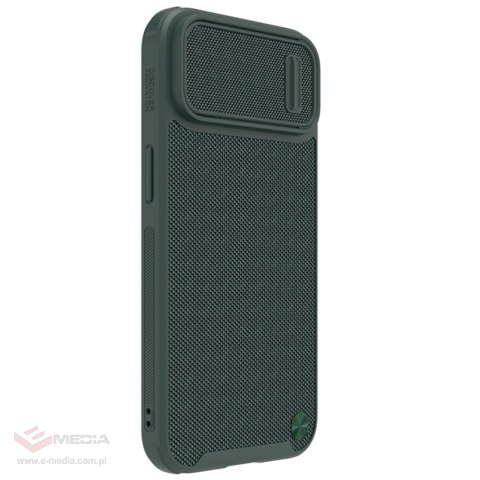 Nillkin Textured S Case etui iPhone 14 Pro Max pancerny pokrowiec z osłoną na aparat ciemnozielone