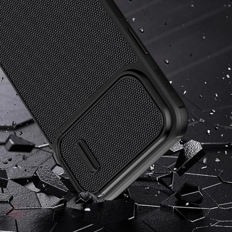 Nillkin Textured S Case etui iPhone 14 Pro Max pancerny pokrowiec z osłoną na aparat ciemnozielone