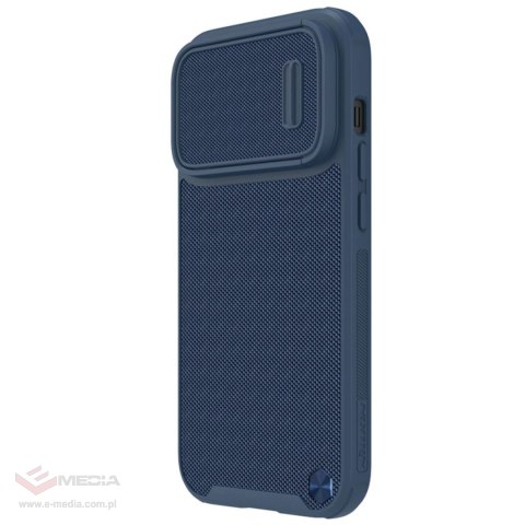 Nillkin Textured S Case etui iPhone 14 Pro Max pancerny pokrowiec z osłoną na aparat niebieski