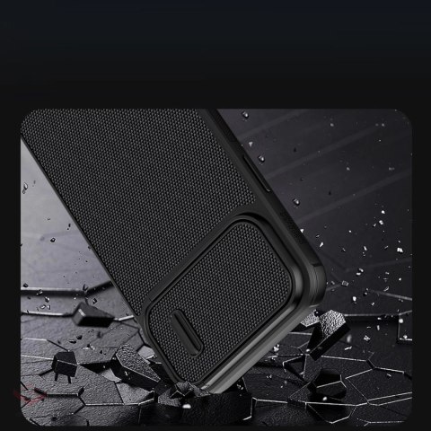 Nillkin Textured S Case etui iPhone 14 Pro pancerny pokrowiec z osłoną na aparat czarny