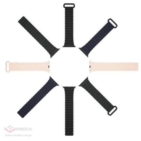 Pasek Dux Ducis Strap (Armor Version) do Apple Watch SE/9/8/7/6/5/4/3/2/1 (41/40/38mm) magnetyczny - czarno-pomarańczowy