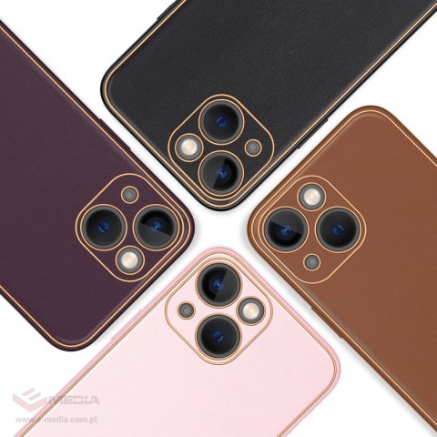 Dux Ducis Yolo etui iPhone 14 Plus elegancki pokrowiec ze skóry ekologicznej brązowy