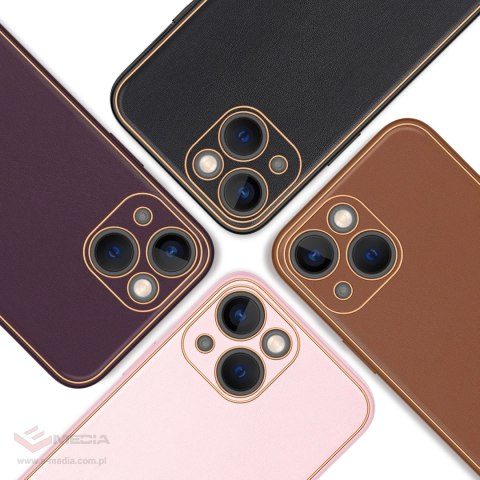 Dux Ducis Yolo etui iPhone 14 Plus elegancki pokrowiec ze skóry ekologicznej czarny