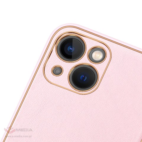 Dux Ducis Yolo etui iPhone 14 Plus elegancki pokrowiec ze skóry ekologicznej różowy