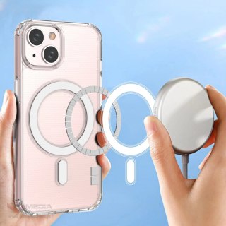 Etui magnetyczne Clear Magnetic Case z MagSafe do iPhone 14 ze srebrnym ringiem - przezroczyste