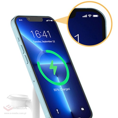 Choetech T585-F indukcyjna stacja ładująca 3w1 iPhone 12/13, AirPods Pro, Apple Watch biały