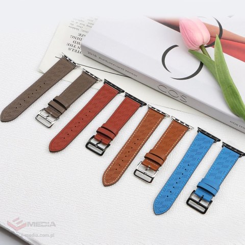 Strap Leather skórzany pasek Apple Watch SE, 9, 8, 7, 6, 5, 4, 3, 2, 1 (41, 40, 38 mm) opaska bransoleta brązowy