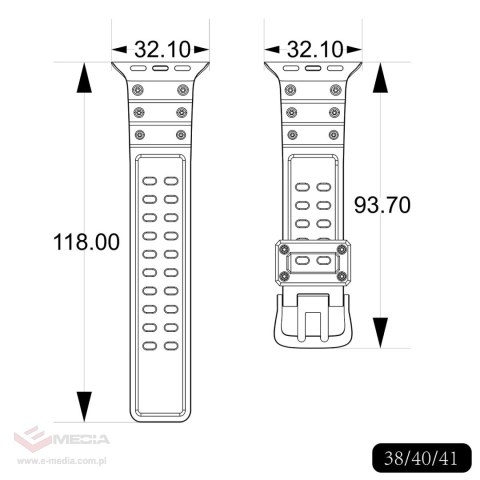 Strap Triple Protection pasek Apple Watch SE, 9, 8, 7, 6, 5, 4, 3, 2, 1 (41, 40, 38 mm) opaska bransoleta granatowy