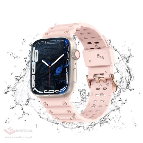 Strap Triple Protection pasek Apple Watch SE, 9, 8, 7, 6, 5, 4, 3, 2, 1 (41, 40, 38 mm) opaska bransoleta różowy