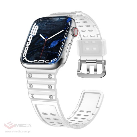 Strap Triple Protection pasek Apple Watch Ultra, SE, 9, 8, 7, 6, 5, 4, 3, 2, 1 (49, 45, 44, 42 mm) opaska bransoleta przezroczys