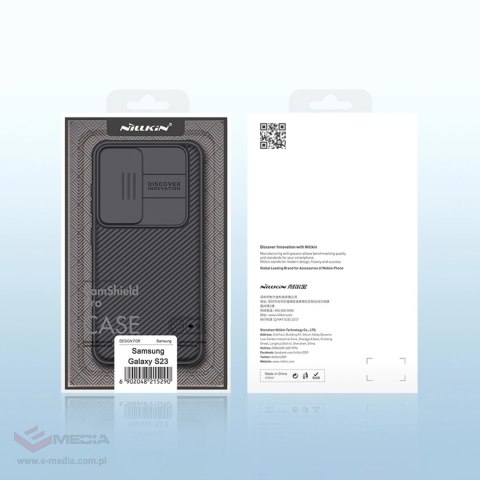 Nillkin CamShield Pro Case etui Samsung Galaxy S23 pokrowiec z osłoną na aparat czarne