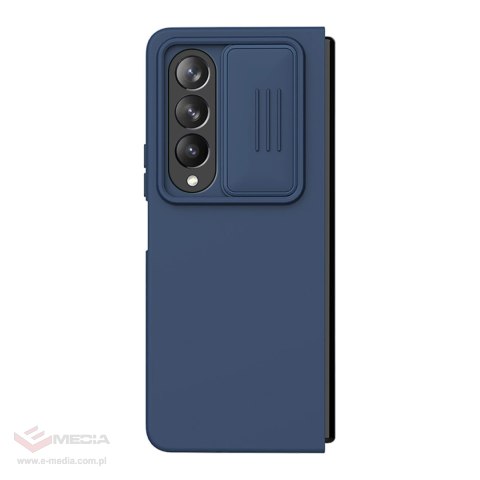 Nillkin CamShield Silky Silicone Case etui Samsung Galaxy Z Fold 4 silikonowy pokrowiec z osłoną na aparat niebieskie