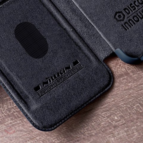 Nillkin Qin Leather Pro Case etui Samsung Galaxy S23+ pokrowiec z klapką osłona na aparat brązowe