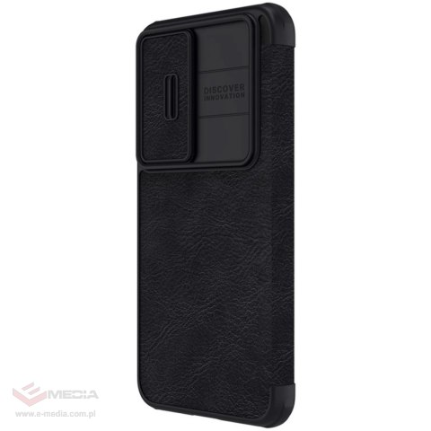 Nillkin Qin Leather Pro Case etui Samsung Galaxy S23+ pokrowiec z klapką osłona na aparat czarne