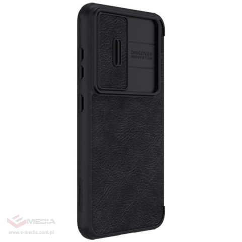 Nillkin Qin Leather Pro Case etui Samsung Galaxy S23+ pokrowiec z klapką osłona na aparat czarne