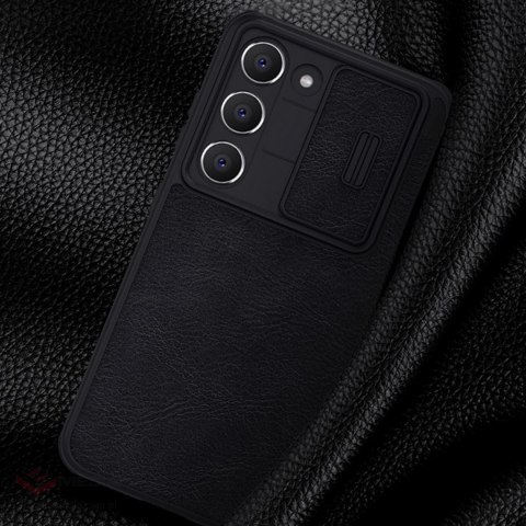 Nillkin Qin Leather Pro Case etui Samsung Galaxy S23+ pokrowiec z klapką osłona na aparat czarne