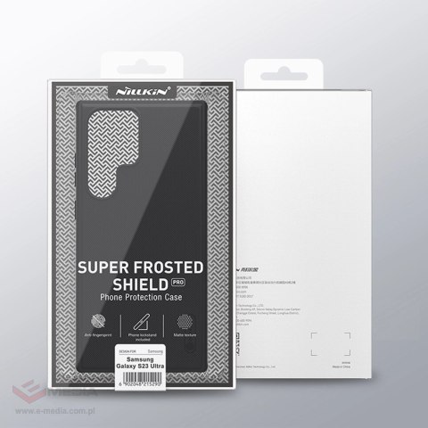 Nillkin Super Frosted Shield Pro etui Samsung Galaxy S23 Ultra pancerny pokrowiec + podstawka na telefon czerwone