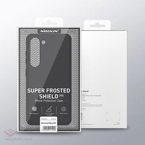 Nillkin Super Frosted Shield Pro etui Samsung Galaxy S23+ pancerny pokrowiec + podstawka na telefon czarne