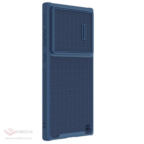 Nillkin Textured S Case etui Samsung Galaxy S22 Ultra pancerny pokrowiec z osłoną na aparat niebieskie