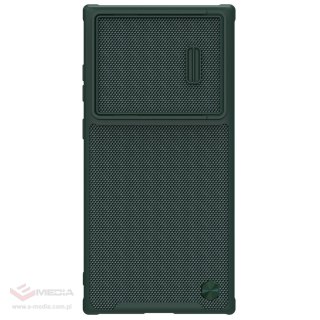 Nillkin Textured S Case etui Samsung Galaxy S22 Ultra pancerny pokrowiec z osłoną na aparat zielone