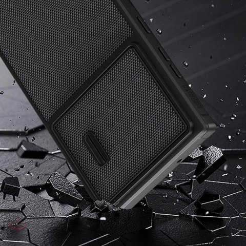 Nillkin Textured S Case etui Samsung Galaxy S22 Ultra pancerny pokrowiec z osłoną na aparat zielone