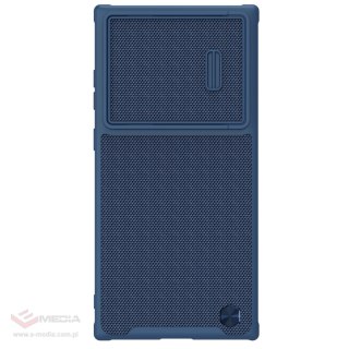 Nillkin Textured S Case etui Samsung Galaxy S23 Ultra pancerny pokrowiec z osłoną na aparat niebieskie