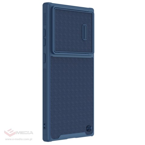 Nillkin Textured S Case etui Samsung Galaxy S23 Ultra pancerny pokrowiec z osłoną na aparat niebieskie