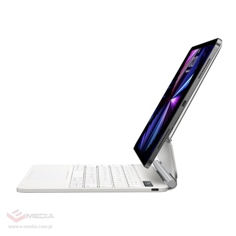 Baseus Brilliance etui magnetyczne klawiatura bezprzewodowa z wyświetlaczem iPad 10 10.9" (2022) biała