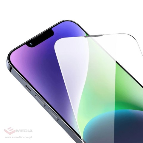 Baseus szkło hartowane do iPhone 14 Plus / 13 Pro Max na cały ekran z osłoną na głośnik 0.4mm + zestaw montażowy