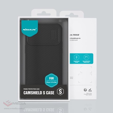 Nillkin CamShield S Case etui iPhone 14 Pro Max pancerny pokrowiec osłona na aparat niebieskie