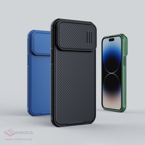 Nillkin CamShield S Case etui iPhone 14 Pro Max pancerny pokrowiec osłona na aparat niebieskie