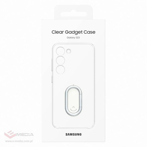 Samsung Clear Gadget Case etui Samsung Galaxy S23 pokrowiec ring holder podstawka przezroczyste (EF-XS911CTEGWW)