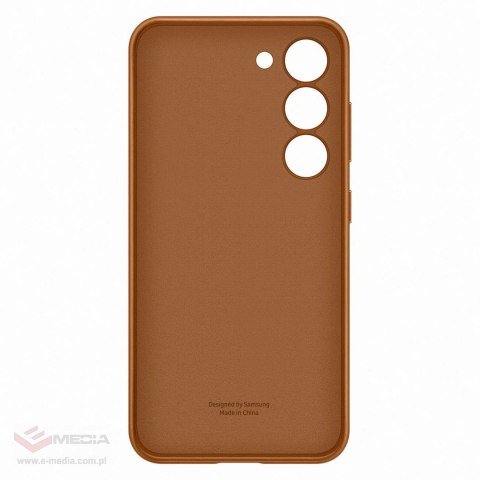 Samsung Leather Cover etui Samsung Galaxy S23 pokrowiec z naturalnej skóry camel (EF-VS911LAEGWW)