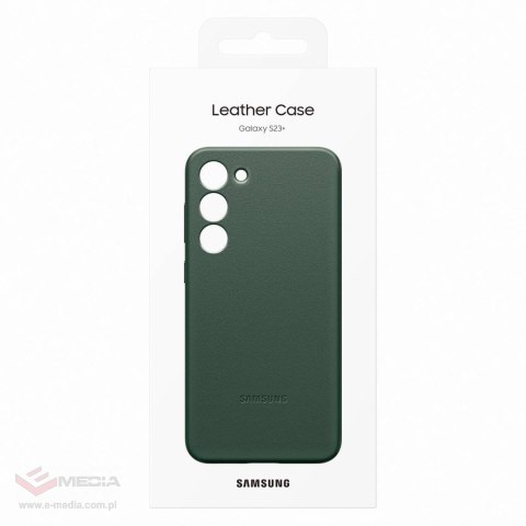 Samsung Leather Cover etui Samsung Galaxy S23+ pokrowiec z naturalnej skóry zielone (EF-VS916LGEGWW)