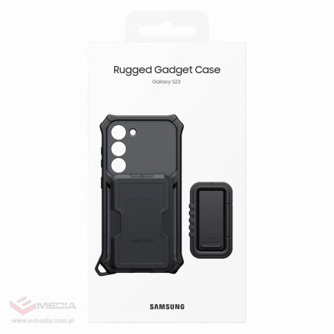 Samsung Rugged Gadget Case etui Samsung Galaxy S23 pancerny pokrowiec ring holder podstawka szare (EF-RS911CBEGWW)