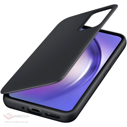 Samsung Smart View Wallet Case etui Samsung Galaxy A54 5G pokrowiec z inteligentną klapką okienkiem portfel na kartę czarne (EF-