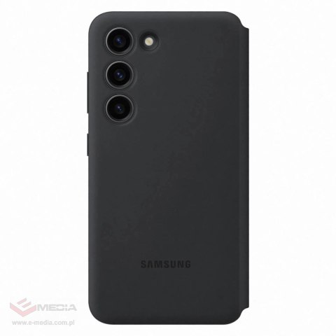 Samsung Smart View Wallet Case etui Samsung Galaxy S23 pokrowiec z inteligentną klapką okienkiem portfel na kartę czarne (EF-ZS9