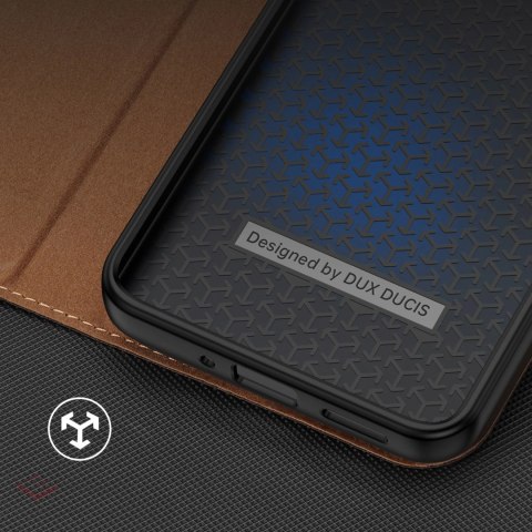 Dux Ducis Skin X2 etui do Xiaomi Redmi Note 12 5G / Poco X5 5G pokrowiec z klapką portfel podstawka brązowe