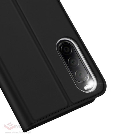 Dux Ducis Skin Pro etui do Sony Xperia 10 V pokrowiec z klapką portfel na kartę podstawka czarne