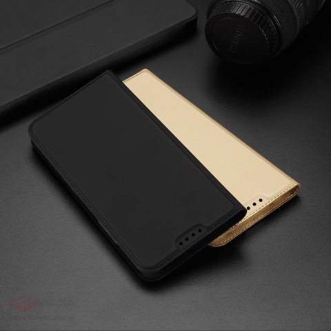 Dux Ducis Skin Pro etui do Xiaomi Redmi 11A / Poco C55 / Redmi 12C pokrowiec z klapką portfel na kartę podstawka czarne