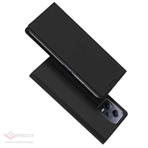 Dux Ducis Skin Pro etui do Xiaomi Redmi Note 12 5G / Poco X5 5G pokrowiec z klapką portfel na kartę podstawka czarne