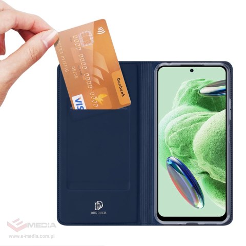 Dux Ducis Skin Pro etui do Xiaomi Redmi Note 12 Pro / Poco X5 Pro 5G pokrowiec z klapką portfel na kartę podstawka niebieskie