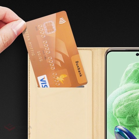 Dux Ducis Skin Pro etui do Xiaomi Redmi Note 12 Pro / Poco X5 Pro 5G pokrowiec z klapką portfel na kartę podstawka niebieskie