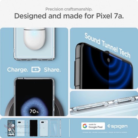 Etui Spigen Ultra Hybrid na Google Pixel 7A - przezroczyste